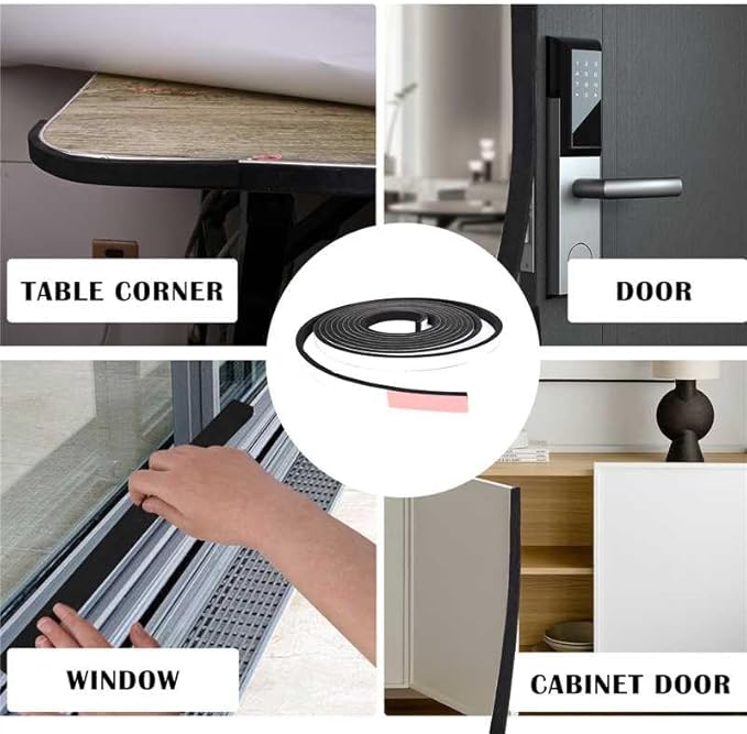 Black Foam Weathe Stripping 2 inch Wide x 1/4 inch Thick,Closed Cell Foam Tape with Self-Adhesive,Single Sided Weatherstripping for Window, Door Seal,High Density Weatherstrip 16.5 Feet