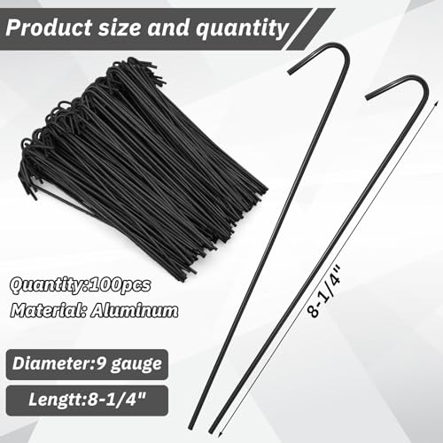 100 Pcs 8-1/4 Inch Black Chain Link Fence Ties Heavy Duty - Image 3