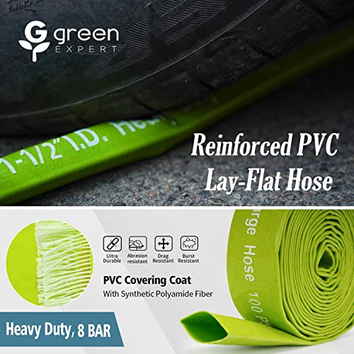 Green Expert 1.5 Inch ID PVC Lay-Flat Discharge Hose Sump | Hand Tools - Image 5