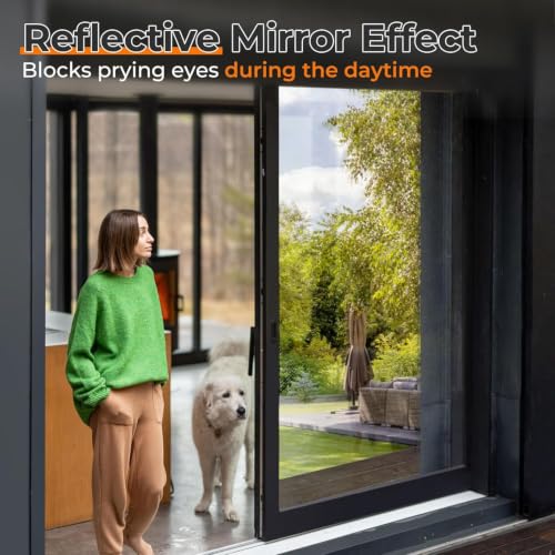 DOWELL Window Tint for Home, One Way Window Privacy Film, Silver - Image 6