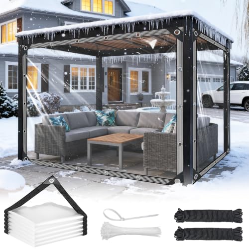 Clear Tarp with Grommets 4x6ft Clear Tarps Heavy Duty Waterproof - Image 2