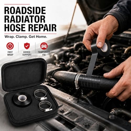 Self-Fusing Silicone Hose Repair Tape Kit with 2 Stainless - Image 5