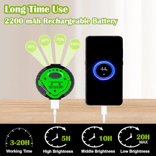 LED Camping Lighting Fixture, Rechargeable Portable, Magnetic - Image 4