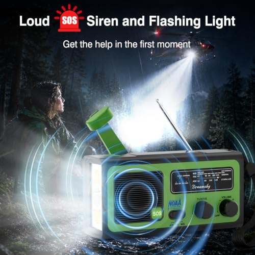 Dreamsky NOAA Emergency Radio Weather Alert with Hand Crank Solar - Image 5