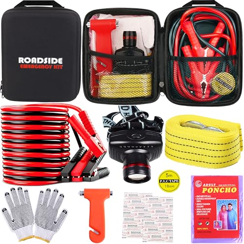 Roadside Emergency Car Kit,with Jumper Cables Roadside Kit - Image 2