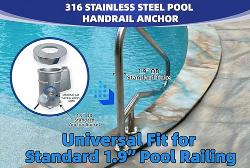 Premium 316 Stainless Steel Pool Ladder Handrail Anchor - Image 7