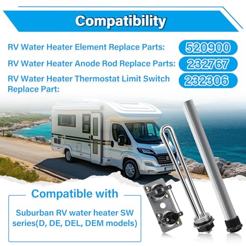 RV Water Heater Elements Kit Compatible with Suburban | Hand Tools - Image 5