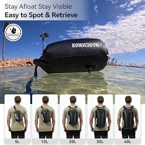 MARCHWAY Floating Waterproof Dry Bag Backpack, Roll Top - Image 6