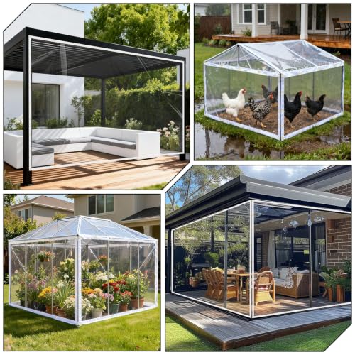 8x10ft Clear Tarp, 14mil Clear Tarps Heavy Duty Waterproof - Image 7