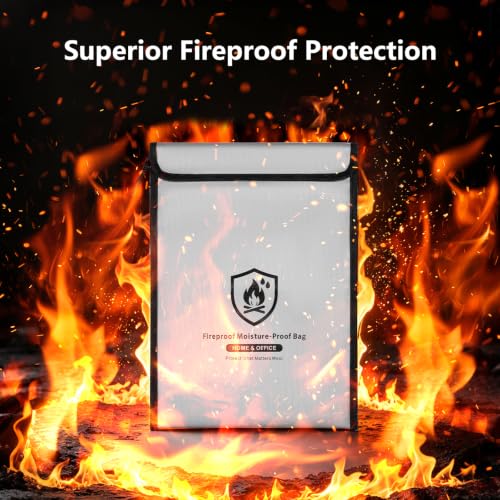 BBMars 3 Pack Fireproof Waterproof Document Bag, Zipper Money - Image 4