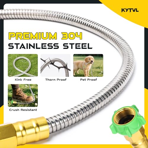 3FT Short Garden Hose Female to Female – Stainless Steel - Image 3
