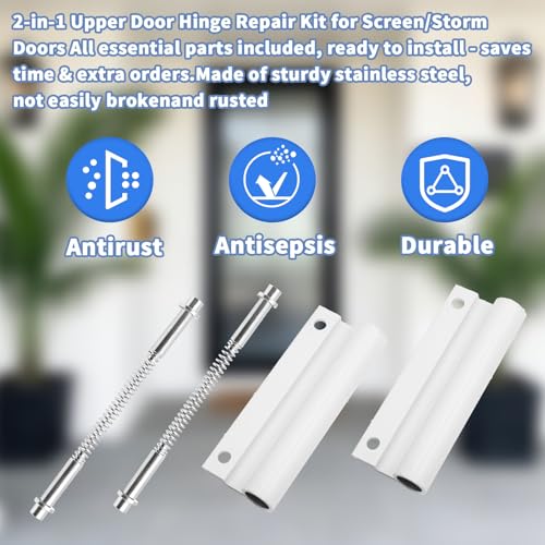 2 Pack Upper Screen Door Hinge Leaf Kit for Andersen Croft EMCO - Image 4
