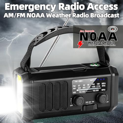 Emergency Weather Radio with NOAA Alert, Portable Solar - Image 4