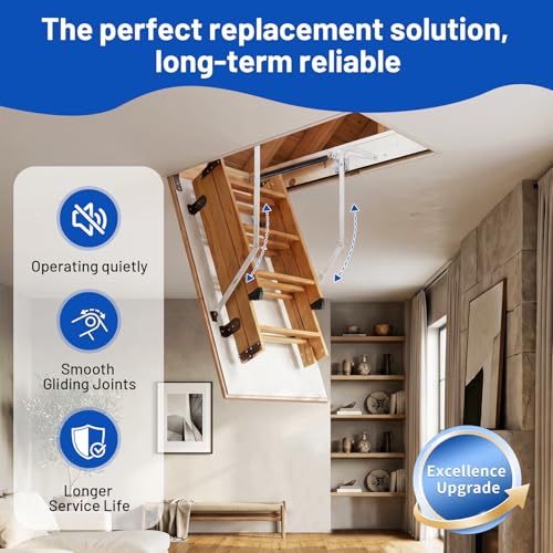 Heavy Duty 55-1 Attic Ladder Spreader Hinge Arms with Springs - Image 8