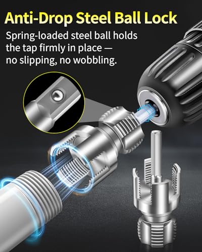 3-Piece PVC Pipe Threading Tool, 1/2, 3/4 and 1 Inch - Image 6
