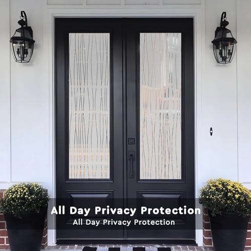 NINETREX Window Privacy Film, Frosted Glass Stripe Pattern - Image 4