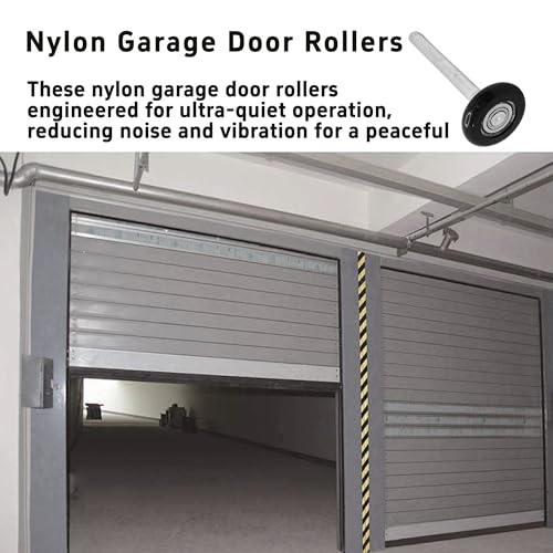 2Pcs 1.8" Ultra-Quiet Nylon Garage Door Rollers, 4.2" Stem - Image 5