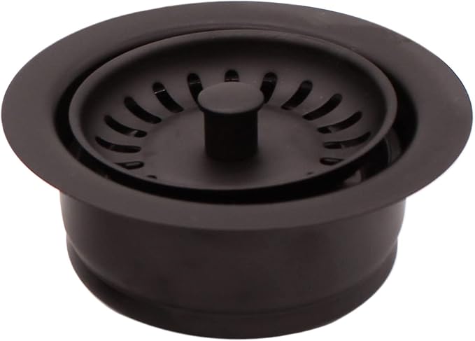 Westbrass A2089SEV-12 3-1/2" Kitchen Sink Waste Disposal Drain Flange and Basket Strainer, Oil Rubbed Bronze