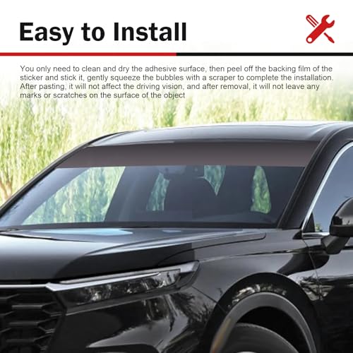 Car Windshield Tint Strip, 7.87" x 59" Window Sun Visor - Image 7