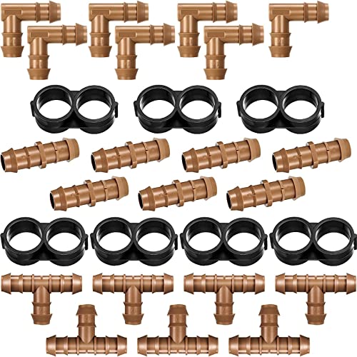 Boao 28 Pcs 1/2 Inch Drip Irrigation Fitting Barbed Connectors - Image 2