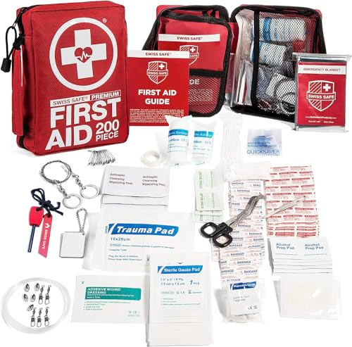 Swiss Safe 200 Pcs First Aid Kit for Camping, Travel - Image 2