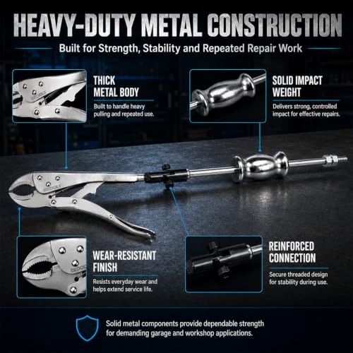 Locking Pliers Slide Hammer Puller, Heavy Duty Stud Extractor - Image 5