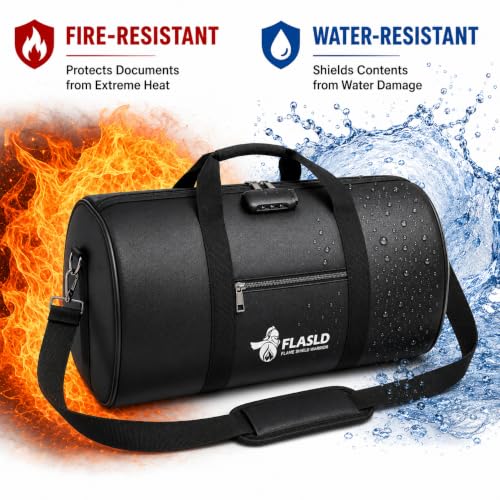 FLASLD Fire Resistant Document Bag with Lock, 18 x 10 x - Image 4