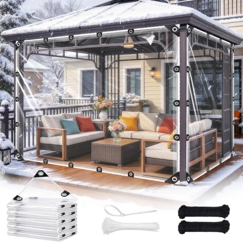 Clear Tarps Heavy Duty Waterproof 4x8ft, 14mil Clear Tarp - Image 2