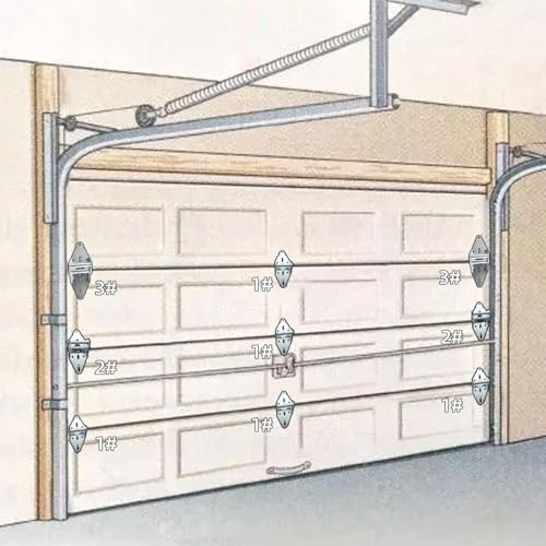 Linwnil Garage Door Rollers Hinges Set Bracket Screw Wire - Image 7