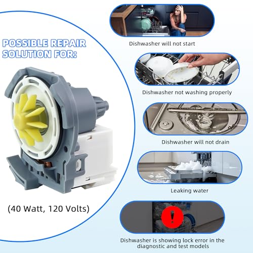 W10348269 Dishwasher Drain Pump Fit for Kenmore Whirlpool may-tag - Image 6