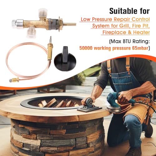 Low Pressure Propane Gas Fire Pit Fireplace Flame Failure - Image 6