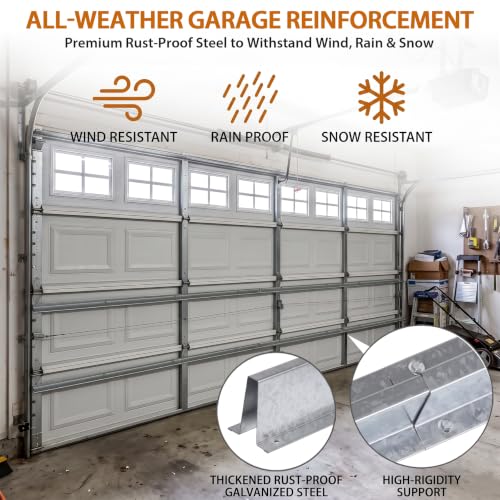 9FT Garage Door Strut, Heavy Duty Steel Reinforcement Brace - Image 4