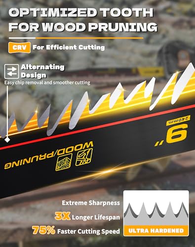 9 Inch Wood Pruning Reciprocating Saw Blades for Tree - Image 4