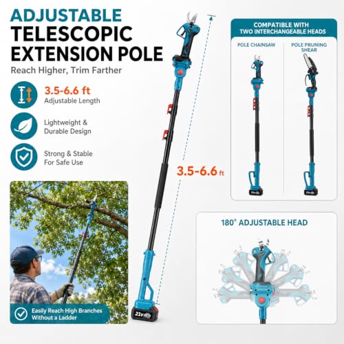 Cordless 4-in-1 Pole Tool, Tree Trimming Tool | Tools & Home Repair - Image 3
