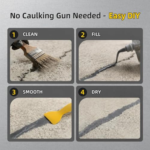 Pack of 4 Self Leveling Concrete Crack Filler, Cement | Home Repair - Image 5