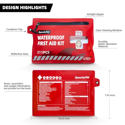 211 PCS Waterproof First Aid Kit, Emergency Supplies for Hiking & - Image 3