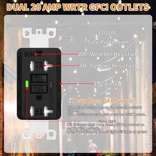 Joinfworld Outdoor Electrical Outlet Box with Dual 20 Amp WRTR - Image 4