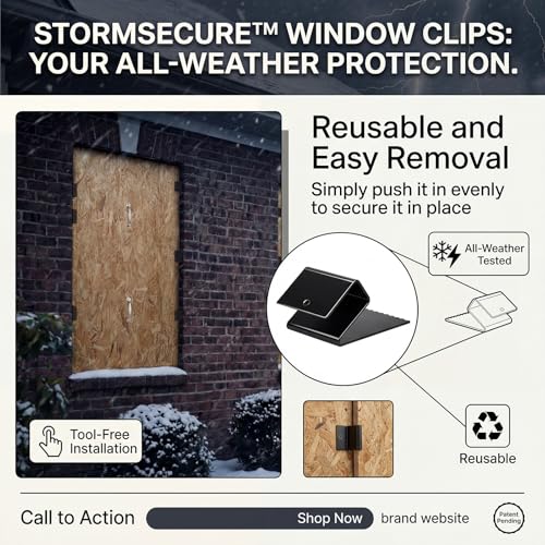 40 Pcs Hurricane Window Clips with Handles for 1/2" Plywood Storm - Image 5