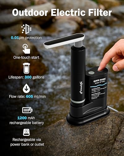 Frizzlife Electric Portable Water Filter for Camping & - Image 3