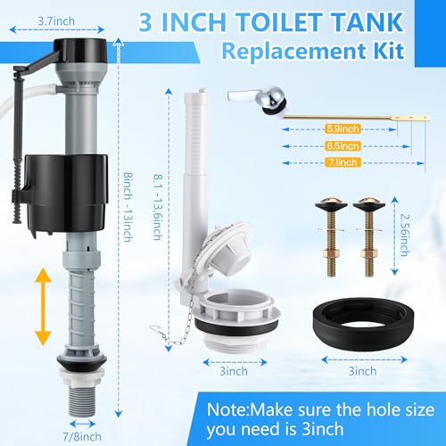 3 Inch Toilet Flusher Replacement Kit, Include 3 Inch - Image 3