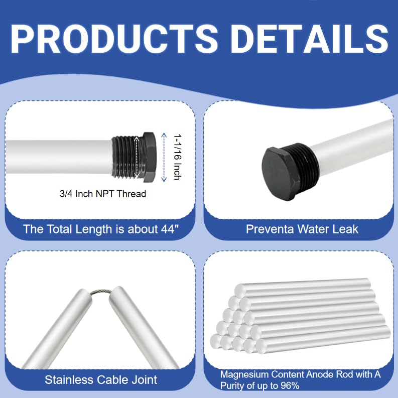 42" Flexible Magnesium Anode Rod for Hot Water Heater | Hand Tools - Image 4