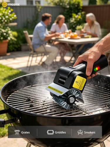 Electric Grill Brush Bristle Free Motorized BBQ Brush for Outdoor - Image 3