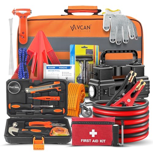 Car Emergency Kit with Portable Air Compressor, First Aid Kit - Image 2