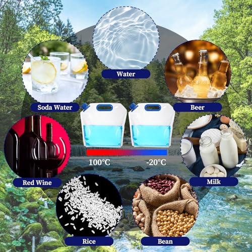 12 Pack Water Storage Bag - 1.3 Gallon Foldable Water - Image 7