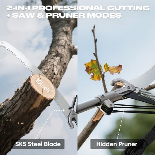 FLORA GUARD 16.5 FT Pole Saw with SK5 Blade, 4-Pulley System - Image 4