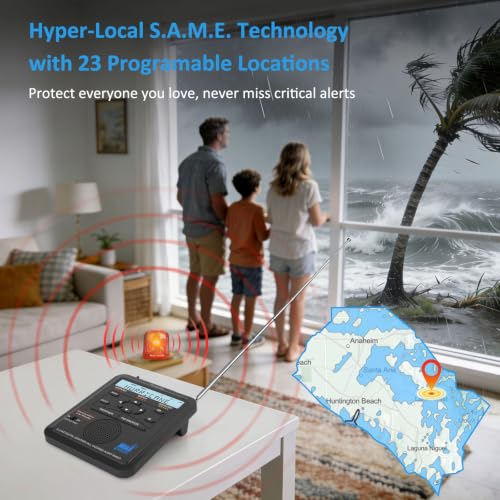 DreamSky Weather Radio NOAA Alert with Battery Backup & FM Radio - Image 5