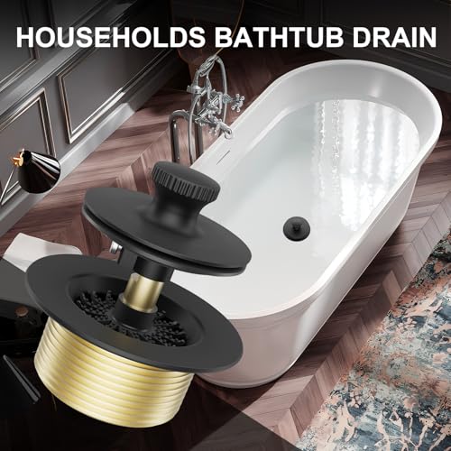 Bathtub Drain and Overflow Kit with Bath Tub Drain Stopper Matte - Image 3
