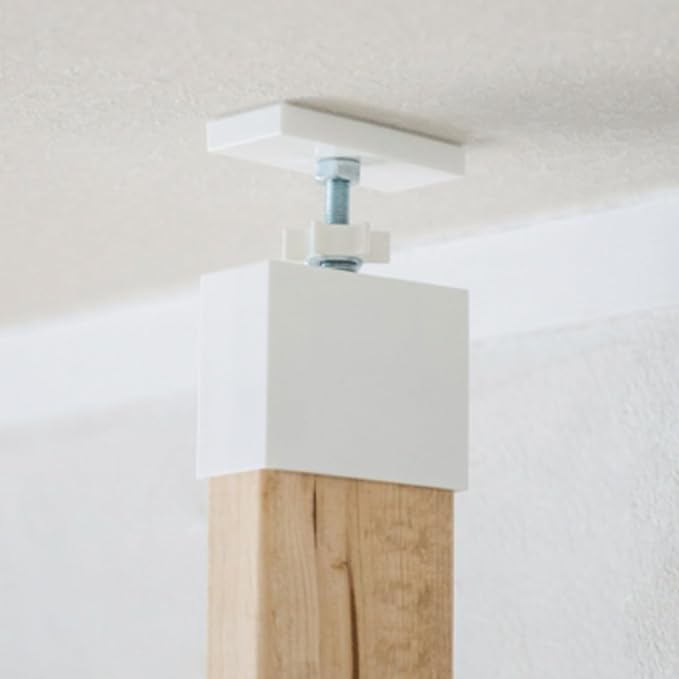 2 x 4 Brackets to Build Vertical Storage, DIY Wall Shelves and Decorative Posts | No Tool Assembly of a Sturdy Floor to Ceiling Wood Post | No Wall Damage – Great for Rental Properties and Apartments