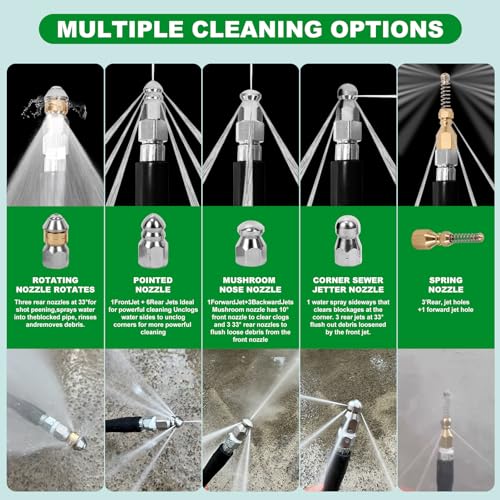 Sewer Jetter Kit for Pressure Washer,Water Jet Drain - Image 4
