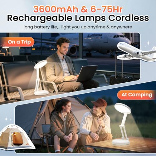 One Fire Rechargeable Table Lamp, 3600mAh Battery Operated Lamp - Image 3